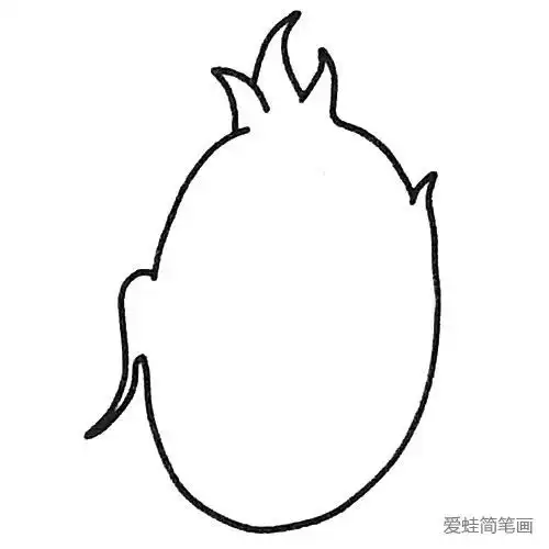 卡通火龙果简笔画
